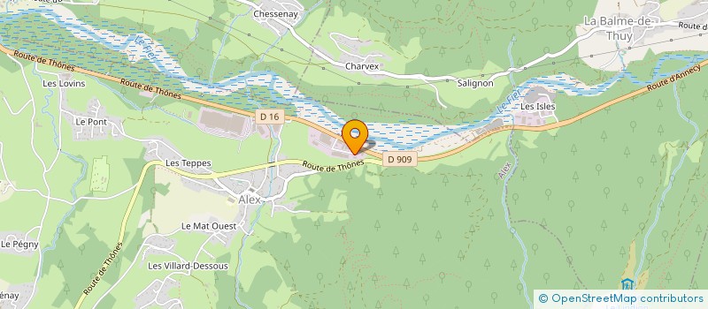 localisation de l'entreprise LA VERRERIE  ALEX