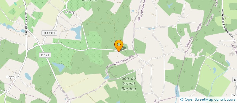 localisation de l'entreprise LA VERRIERE 1  SAINT-CHRISTOPHE-DE-DOUBLE