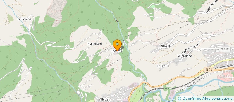 localisation de l'entreprise LA VERRIERE à AIME-LA-PLAGNE