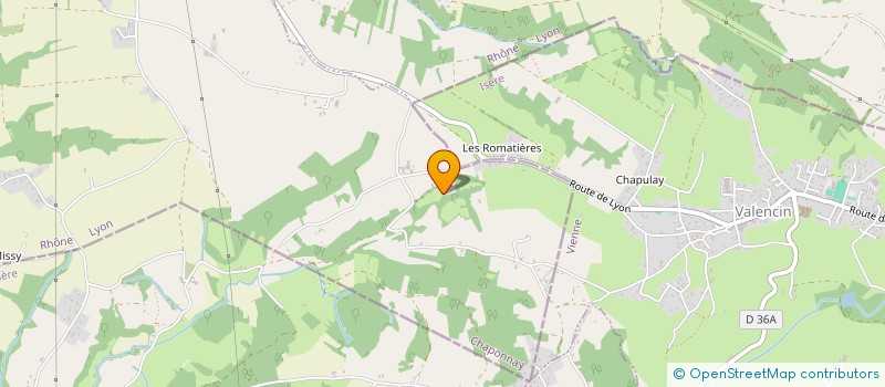 localisation de l'entreprise LA VERRIERE à CHAPONNAY