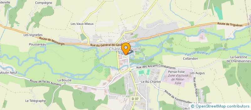 localisation de l'entreprise LA VERRIERE à GY-LES-NONAINS