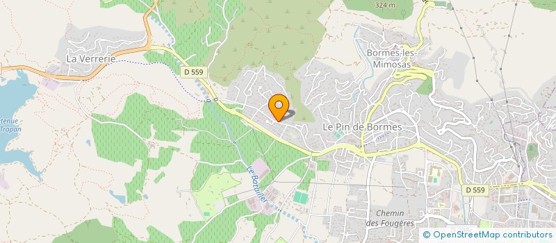 localisation de l'entreprise LA VERRIERE  BORMES-LES-MIMOSAS