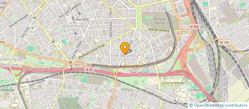 localisation de l'entreprise LA VERRIERE  LILLE