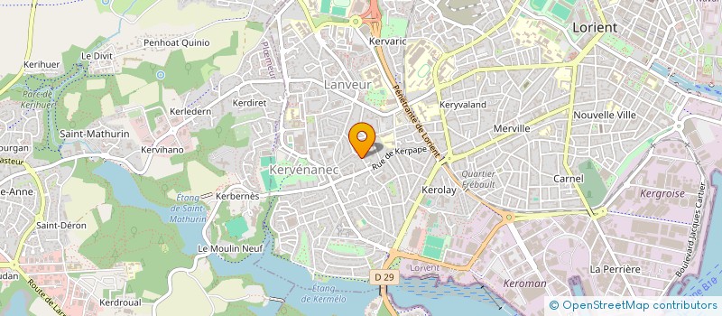localisation de l'entreprise LA VERRIERE D.M.  LORIENT