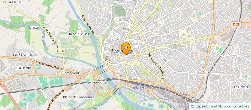 localisation de l'entreprise LA VERRINE à BEZIERS