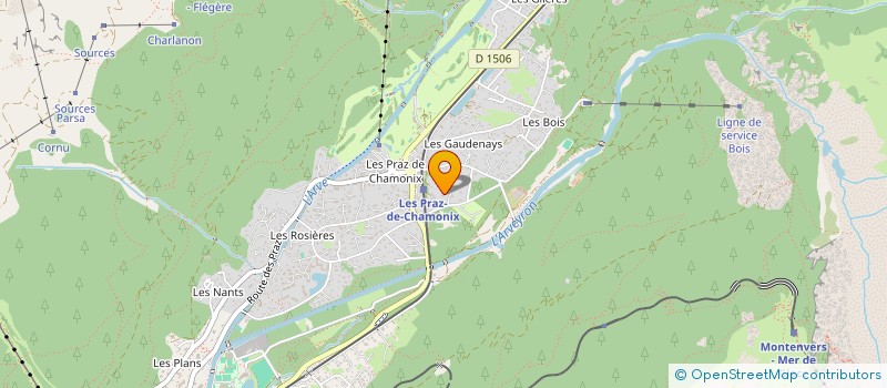 localisation de l'entreprise LA VERTE à CHAMONIX-MONT-BLANC