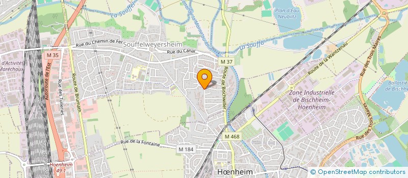 localisation de l'entreprise LA VERTUEUSE  SOUFFELWEYERSHEIM