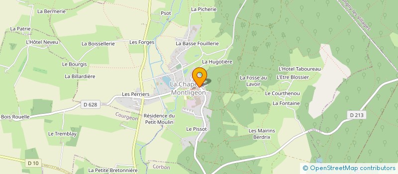 localisation de l'entreprise LA VERTUEUSE SAS à LA CHAPELLE-MONTLIGEON