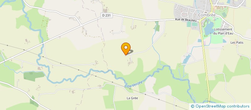 localisation de l'entreprise LA VERZEE à OMBREE D'ANJOU