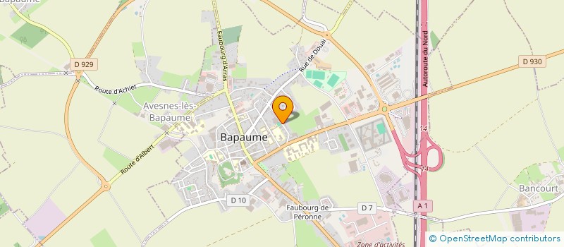 localisation de l'entreprise LA VICTOIRE  BAPAUME