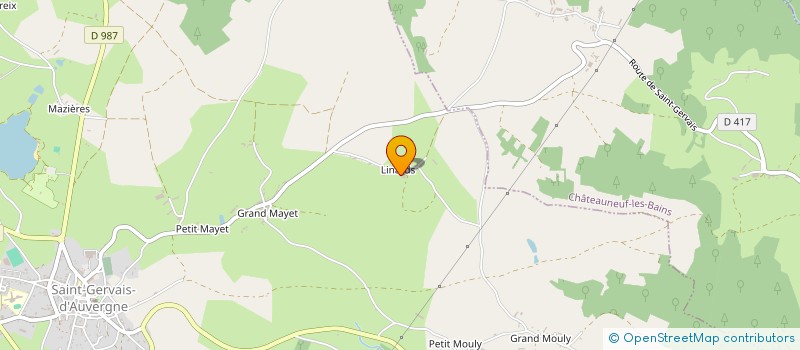 localisation de l'entreprise LA VIDALAITE  SAINT GERVAIS D'AUVERGNE