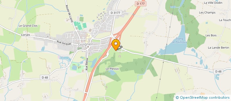 localisation de l'entreprise LA VIE ACTIVE  GUIGNEN