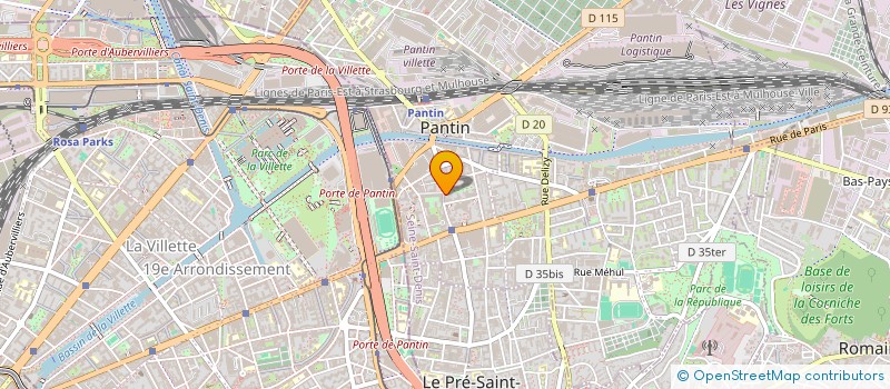 localisation de l'entreprise LA VIE AU REZ à PANTIN