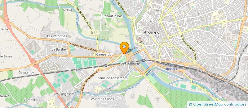 localisation de l'entreprise LA VIE AU SUD  BEZIERS