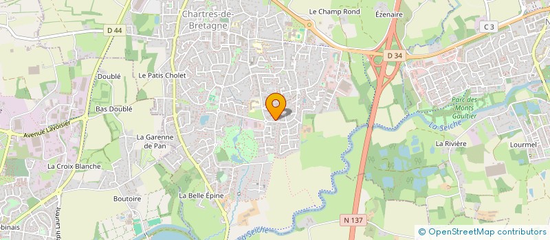 localisation de l'entreprise LA VIE D'A BORD A CORNOUAILLE  CHARTRES-DE-BRETAGNE