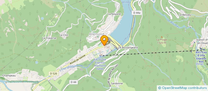 localisation de l'entreprise LA VIE DANS LA VALLEE  ALLEMOND