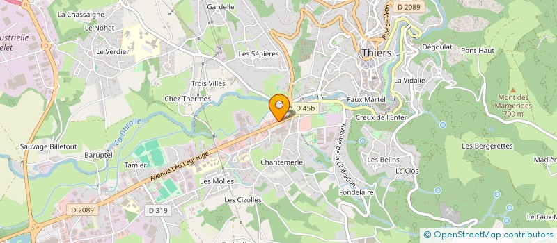 localisation de l'entreprise LA VIE DE L'AUTO  THIERS