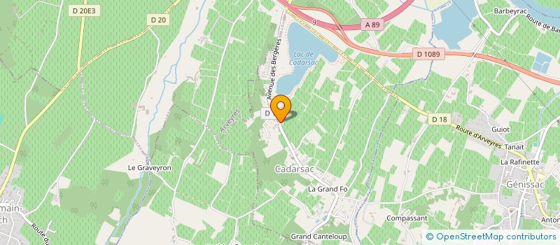 localisation de l'entreprise LA VIE DU LAC  CADARSAC