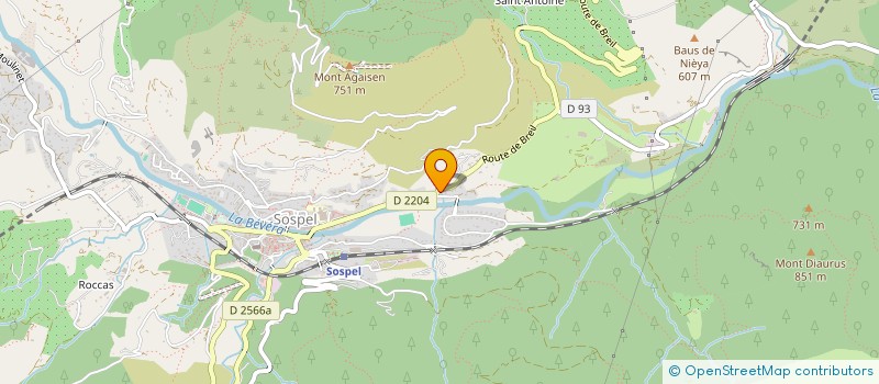 localisation de l'entreprise LA VIE EN COULEURS  SOSPEL