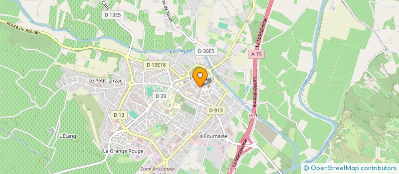 localisation de l'entreprise LA VIE EN ROSE à PEZENAS