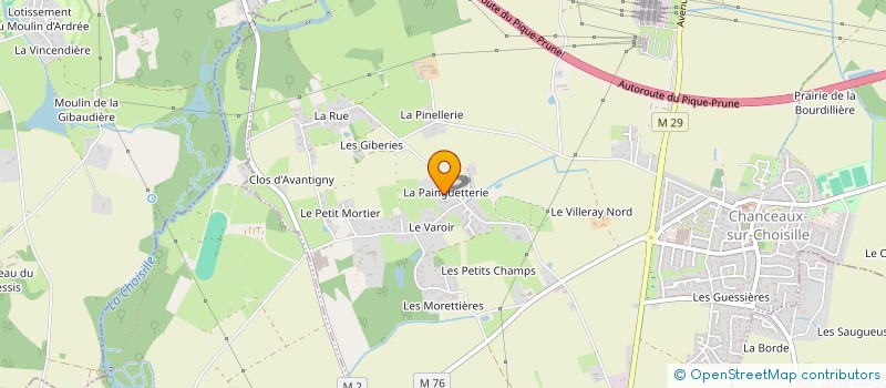 localisation de l'entreprise LA VIE EN VERT 37  CHANCEAUX-SUR-CHOISILLE