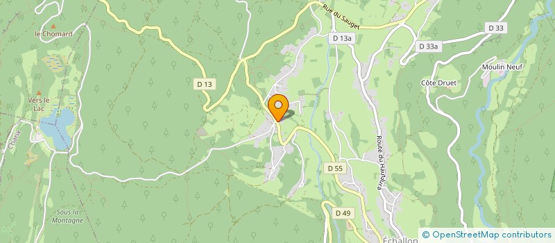 localisation de l'entreprise LA VIE NEUVE  ECHALLON