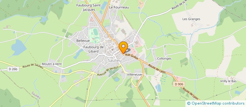 localisation de l'entreprise LA VIEILLE AUBERGE à SAULIEU