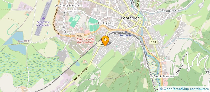 localisation de l'entreprise LA VIEILLE CHARRUE DES DUNES  PONTARLIER