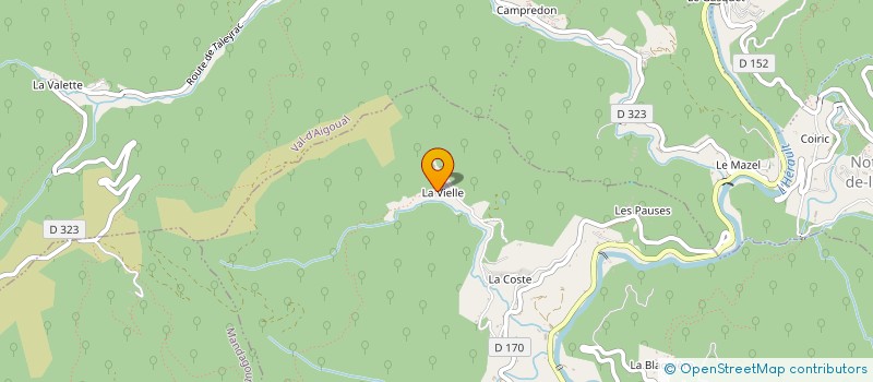 localisation de l'entreprise LA VIELLE  ST ANDRE DE MAJENCOULES