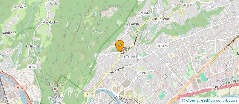 localisation de l'entreprise LA VIERGE BLEUE  LA TRONCHE