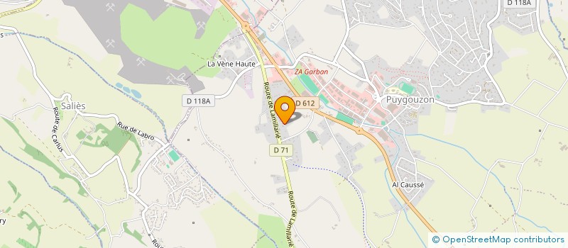 localisation de l'entreprise LA VIGANE  PUYGOUZON