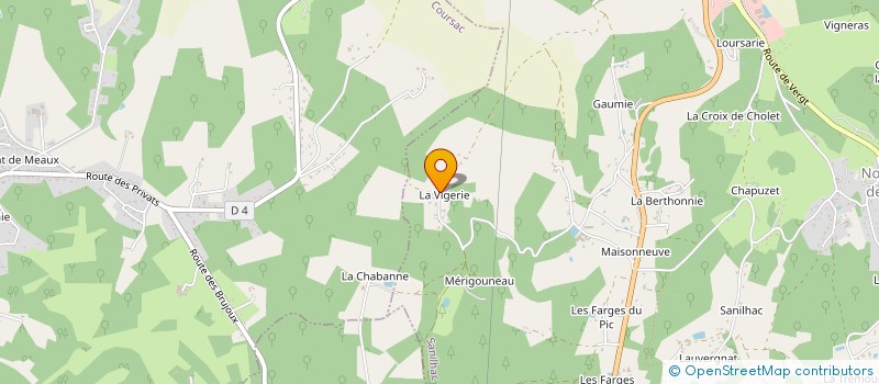 localisation de l'entreprise LA VIGERIE à SANILHAC