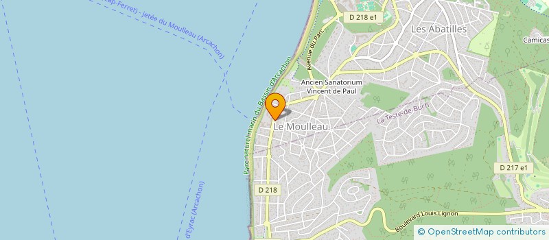 localisation de l'entreprise LA VIGIE à ARCACHON