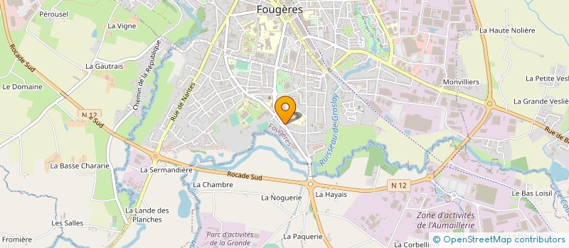 localisation de l'entreprise LA VIGILANTE GYMNASTIQUE  FOUGERES