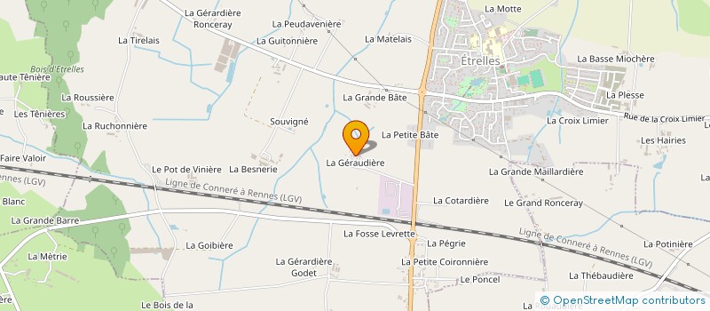 localisation de l'entreprise LA VIGNE  ETRELLES