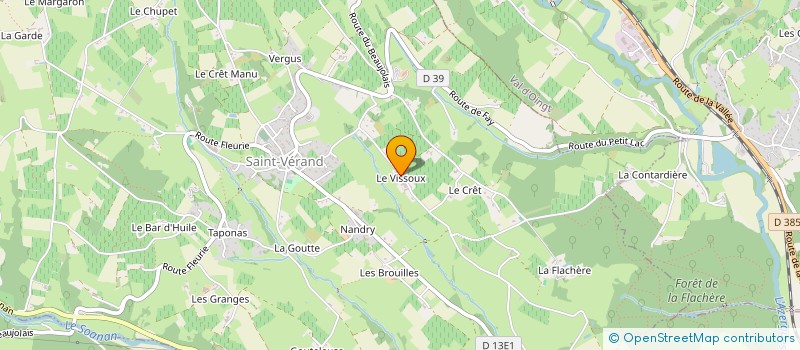 localisation de l'entreprise LA VIGNE AUX JANINS  SAINT VERAND