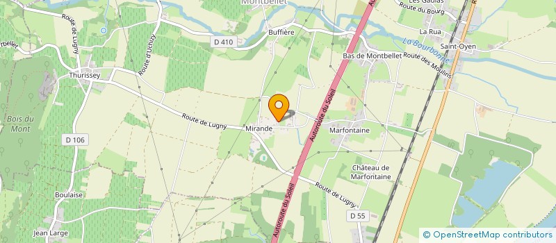 localisation de l'entreprise LA VIGNE DU BOIS  MONTBELLET