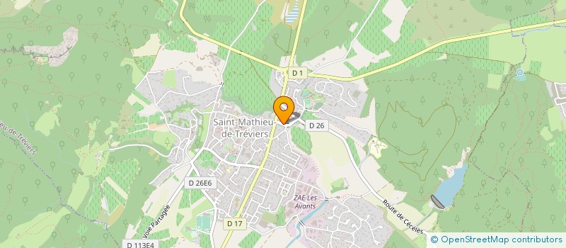 localisation de l'entreprise LA VIGNE DU BOIS  SAINT-MATHIEU-DE-TREVIERS