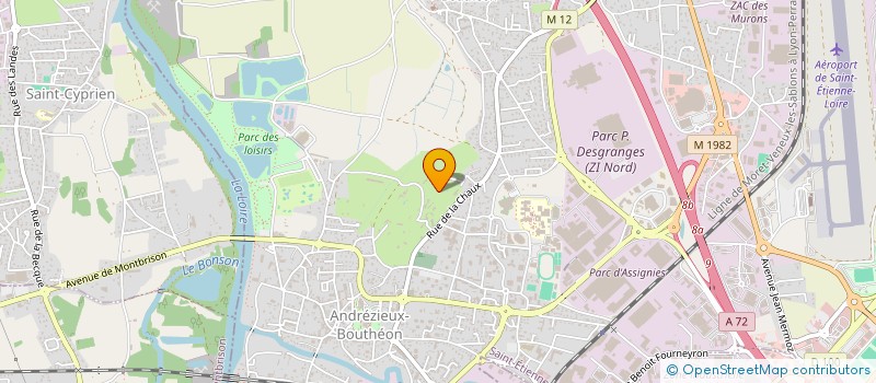 localisation de l'entreprise LA VIGNE ELISABETH  ANDREZIEUX-BOUTHEON