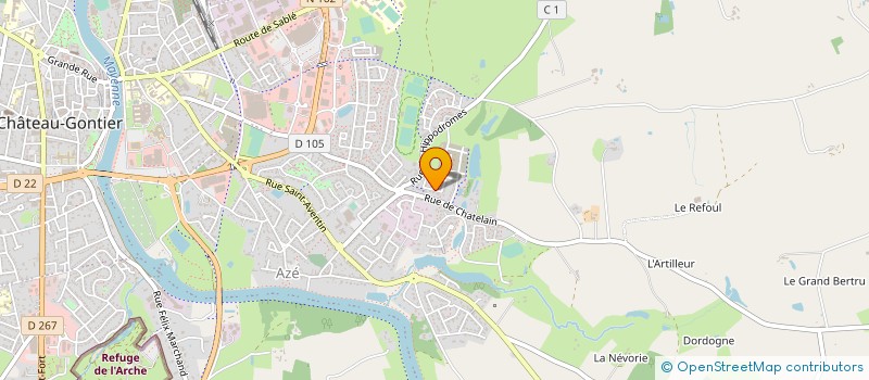 localisation de l'entreprise LA VIGNE ET LE TERROIR à CHATEAU-GONTIER-SUR-MAYENNE