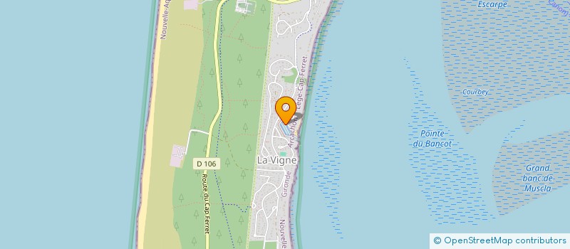 localisation de l'entreprise LA VIGNE MARINE à LEGE-CAP-FERRET