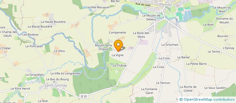 localisation de l'entreprise LA VIGNE TREZE  IFFENDIC