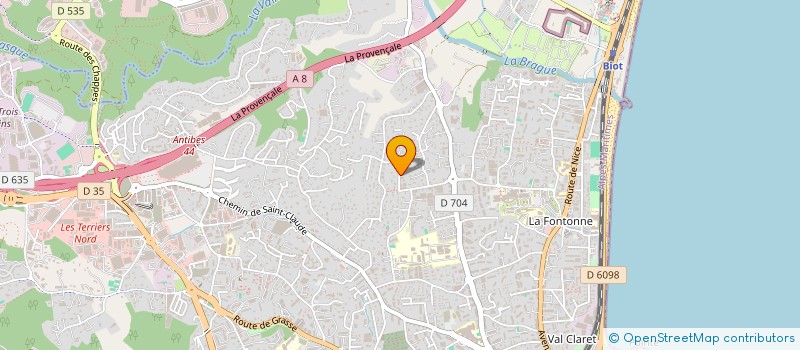 localisation de l'entreprise LA VIGNERONNE à ANTIBES