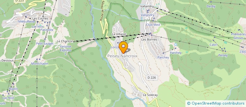 localisation de l'entreprise LA VIGOGNE VACANCES  PEISEY-NANCROIX