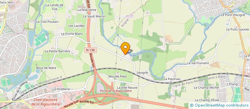 localisation de l'entreprise LA VILAINE PRDO'  CESSON-SEVIGNE