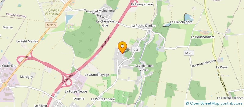 localisation de l'entreprise LA VILLA  PARCAY-MESLAY