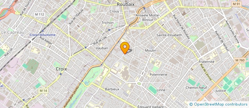 localisation de l'entreprise LA VILLA BARBIEUX à ROUBAIX