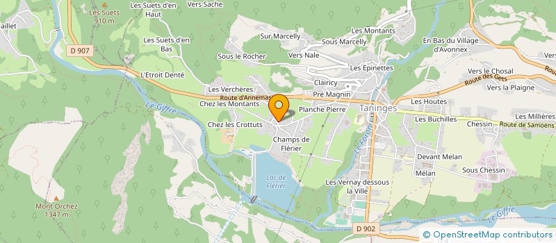 localisation de l'entreprise LA VILLA BARGY à TANINGES