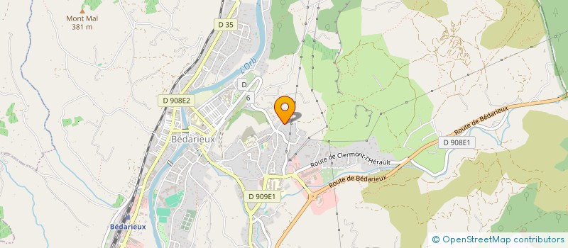 localisation de l'entreprise LA VILLA BELLEVUE  BEDARIEUX