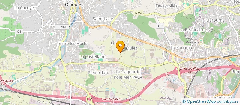 localisation de l'entreprise LA VILLA BRIGNAC à OLLIOULES